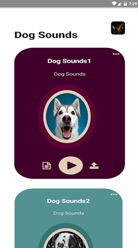 Dog Sounds - عکس برنامه موبایلی اندروید