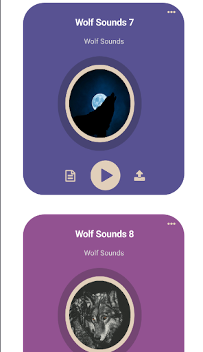 Wolf Sounds - Wolf Howls‏ - Image screenshot of android app