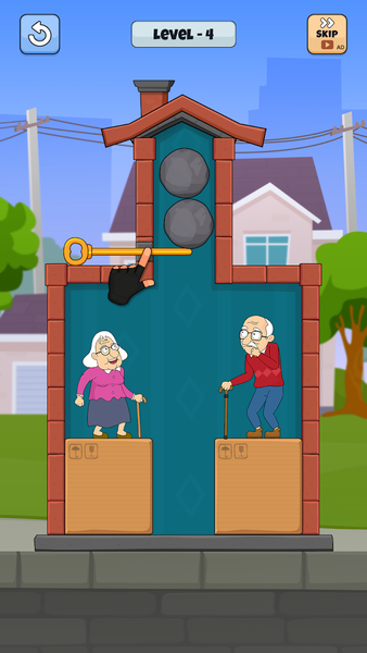 Rescue Granny- Home Pull Pin - عکس بازی موبایلی اندروید