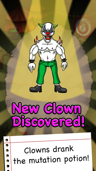 Clown Evolution: Mutant Merge - Gameplay image of android game