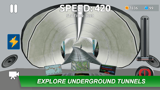 Hyperloop: train simulator - عکس بازی موبایلی اندروید
