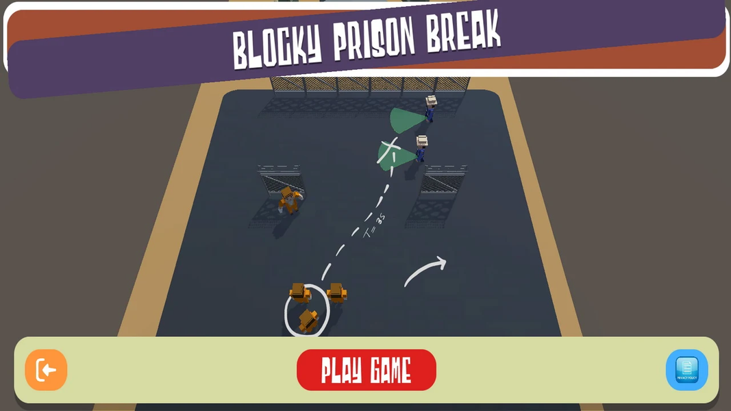 Blocky Prison Break - Gameplay image of android game