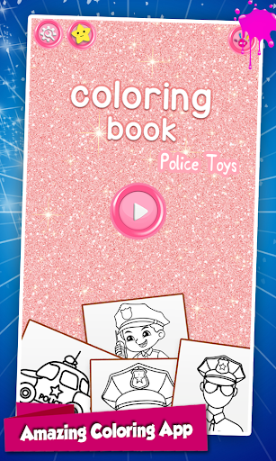 Police Toys Coloring Book Glitter - Image screenshot of android app