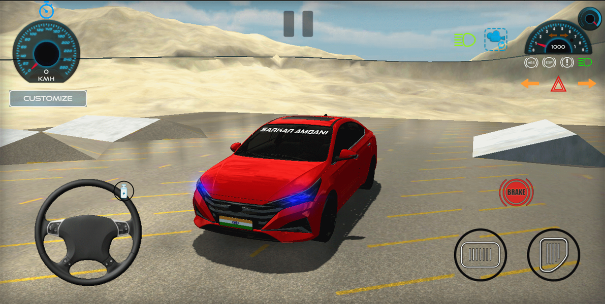 Indian Car Simulator Game - Gameplay image of android game