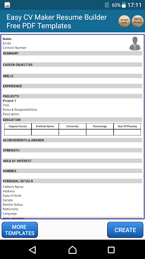 CV Maker Resume PDF Editor - عکس برنامه موبایلی اندروید