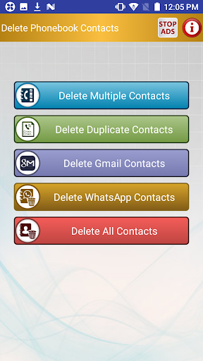 Delete all Phonebook Contacts - عکس برنامه موبایلی اندروید