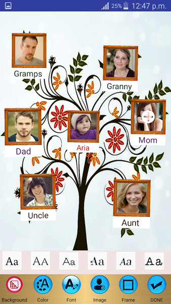 Family Tree Pictures Collage M - عکس برنامه موبایلی اندروید