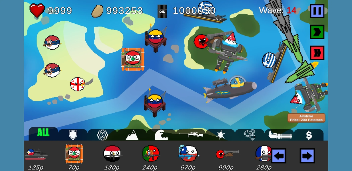 Countryballs: Tower Defense - Gameplay image of android game