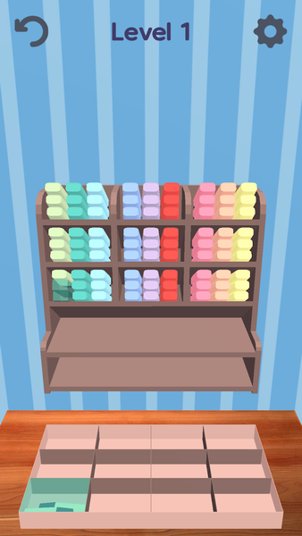 Desk Organizer 3D -closet fill - Gameplay image of android game