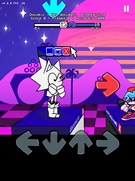 FNF Documic.TXE V3 EXE.Mod - Gameplay image of android game
