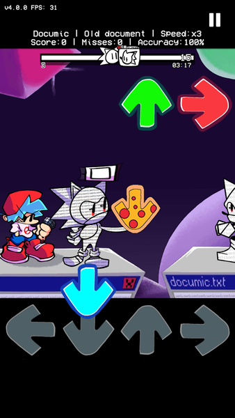FNF Documic.TXE V3 EXE.Mod - Gameplay image of android game