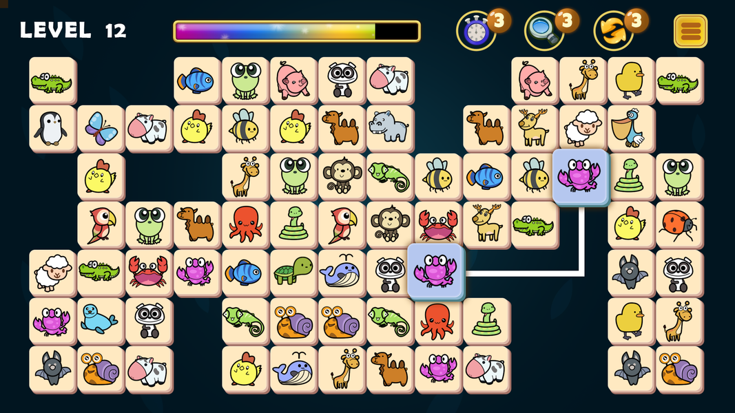 Link Animal - Connect Tile - Gameplay image of android game