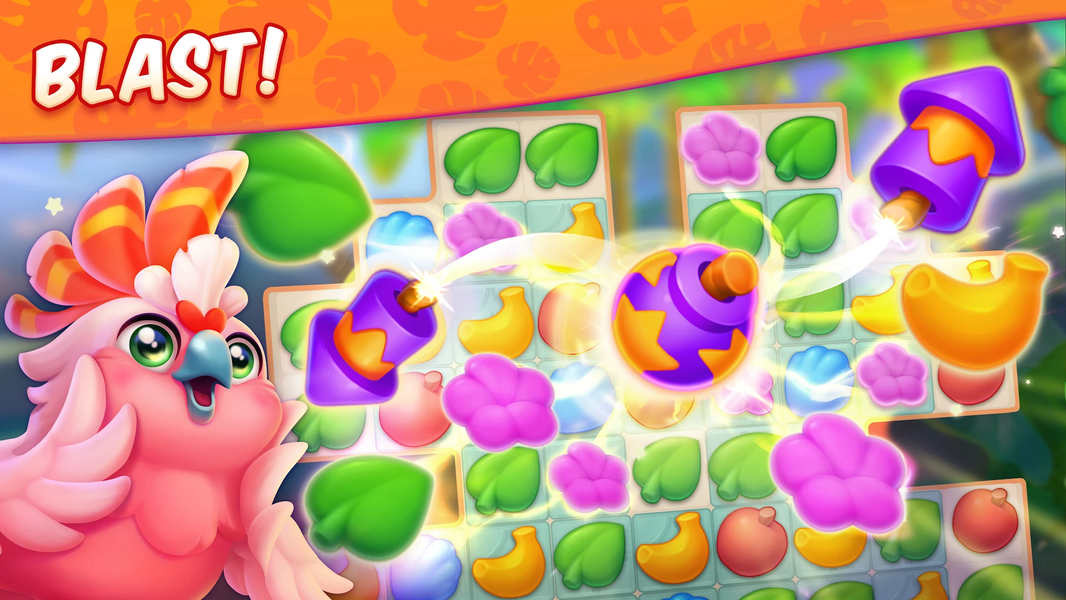 Tropicmania: Match-3 adventure - Gameplay image of android game