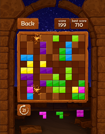 Block Puzzle Night in Egypt: Block Tiles game mode - Gameplay image of android game