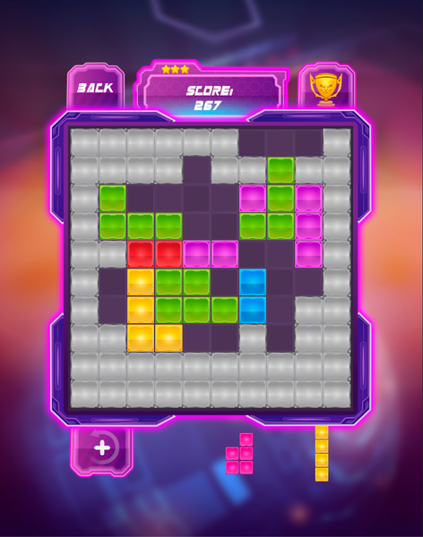 Block Puzzle : Glow Breaker - Gameplay image of android game