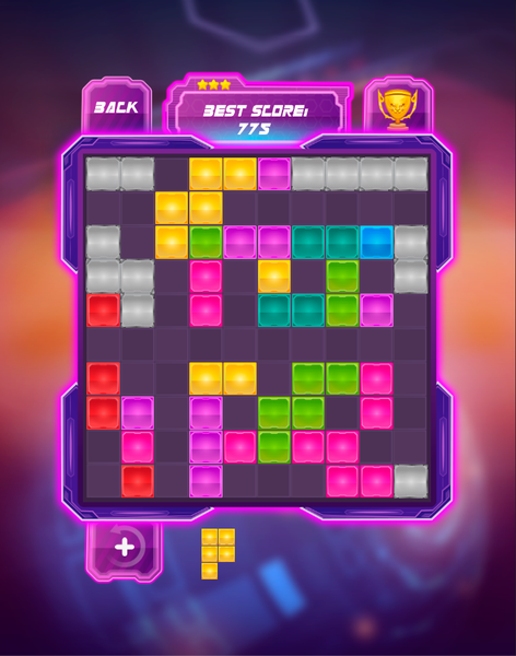 Block Puzzle : Glow Breaker - Gameplay image of android game