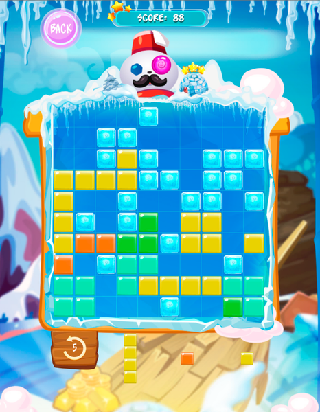Block Puzzle Winter : New Year - Gameplay image of android game