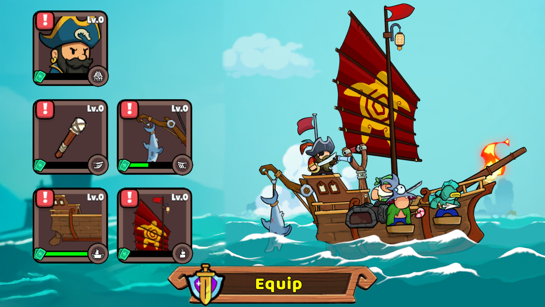 Pirate King: Tap Idle RPG - Gameplay image of android game