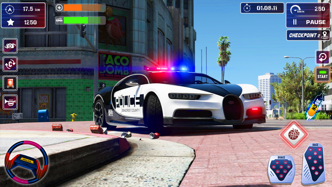 Police Car Chase Parking Games - Gameplay image of android game