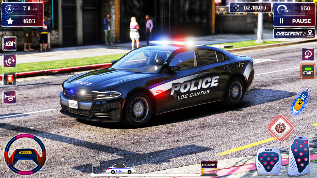 Police Car Chase Parking Games - Gameplay image of android game