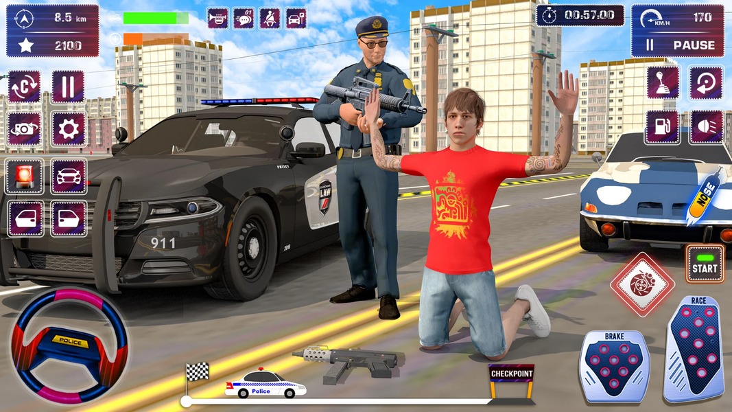Police Car Chase Parking Games - عکس بازی موبایلی اندروید