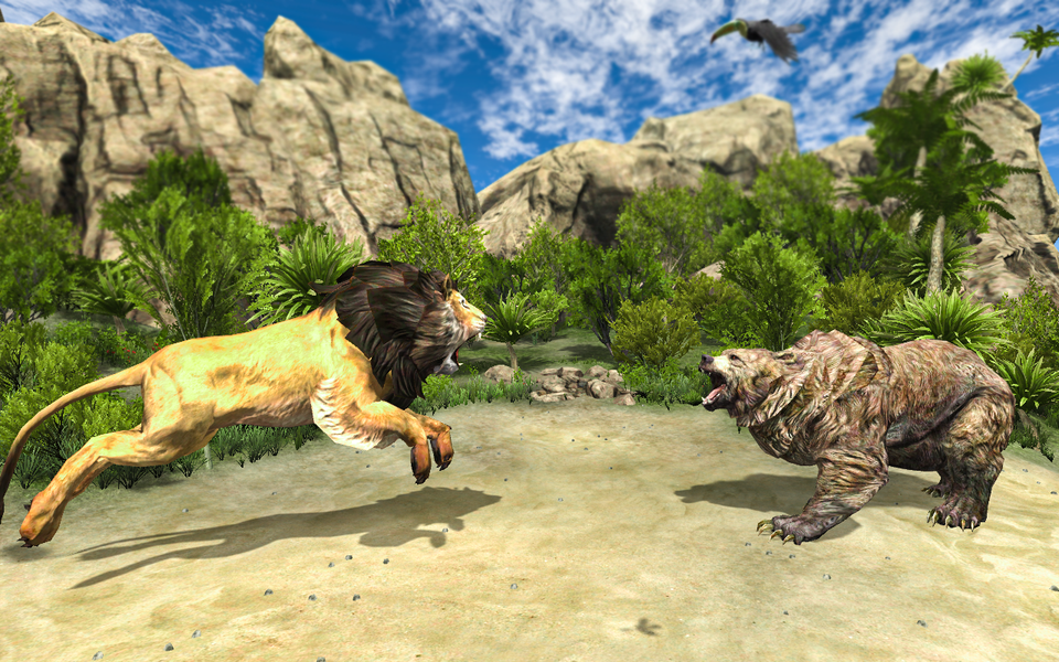 Lion family jungle Simulator - عکس بازی موبایلی اندروید