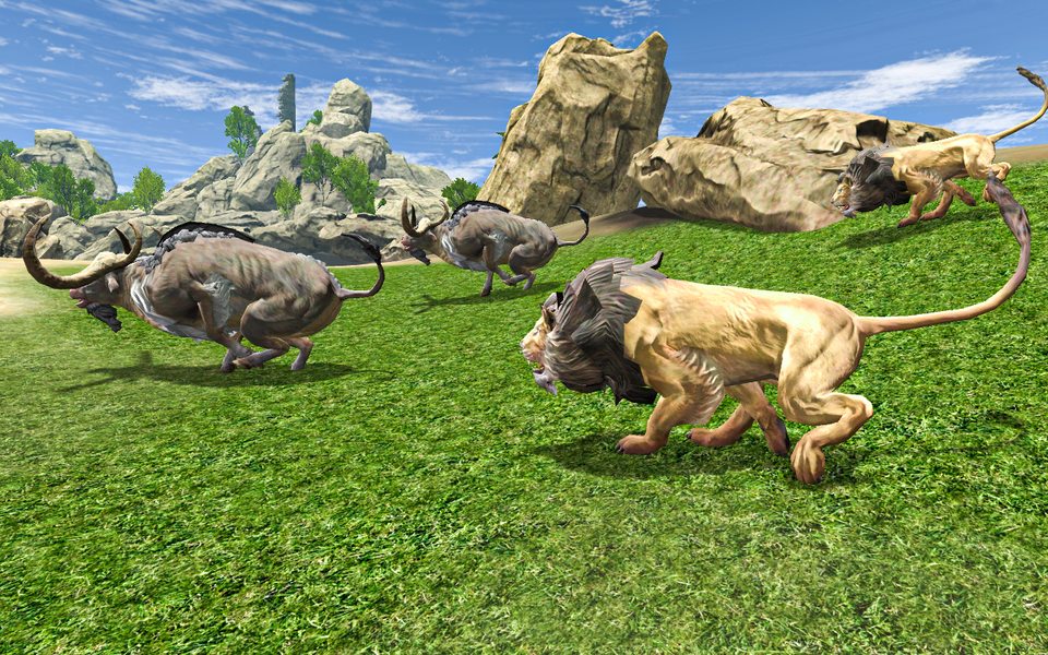 Lion family jungle Simulator - عکس بازی موبایلی اندروید