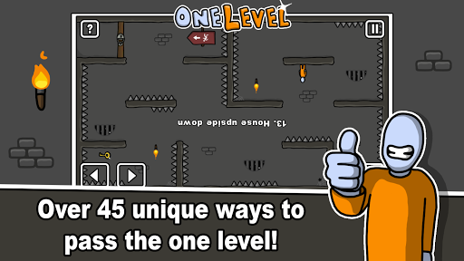 One Level: Stickman Jailbreak - Gameplay image of android game