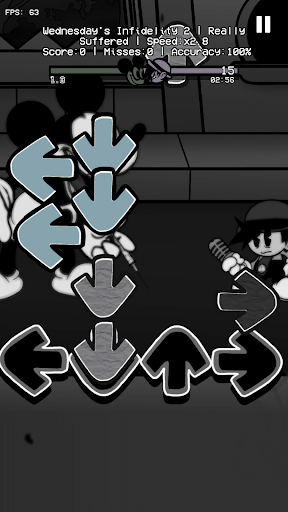 Suicide Mouse Funkin mod - Gameplay image of android game