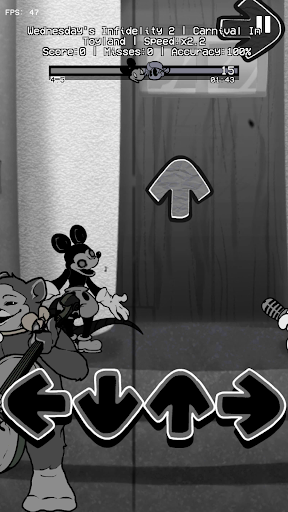 Suicide Mouse Funkin mod - Gameplay image of android game