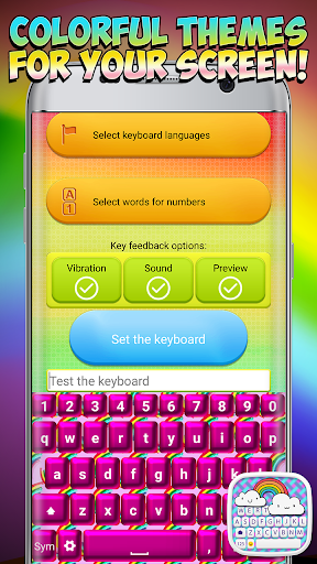 Rainbow Color Keyboard Themes - عکس برنامه موبایلی اندروید