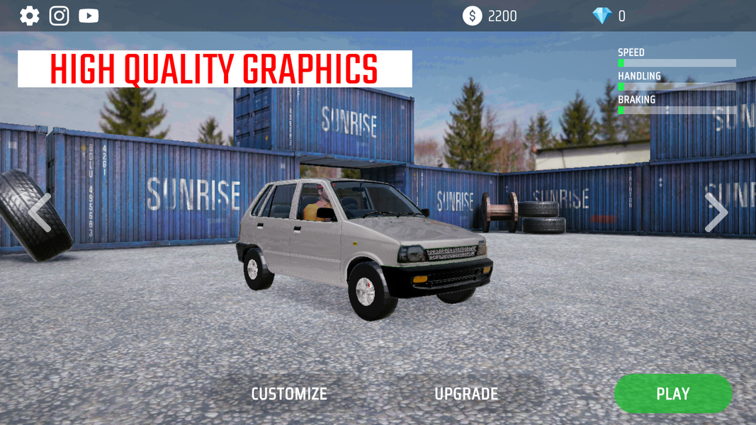Indian Car Stunt Simulator - Gameplay image of android game