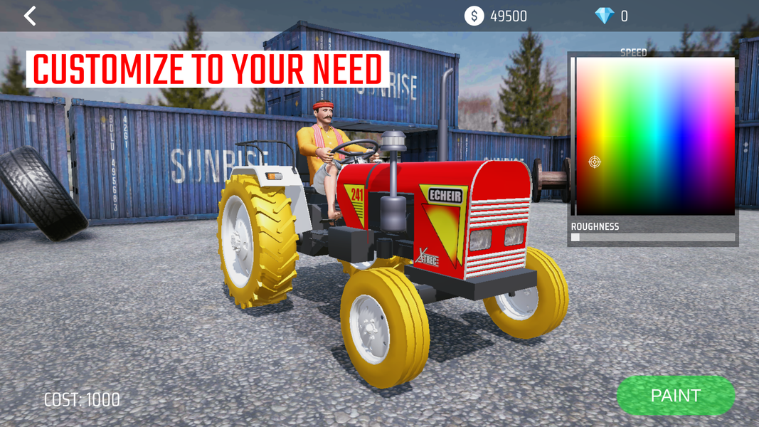 Indian Tractor Stunt Simulator - Gameplay image of android game