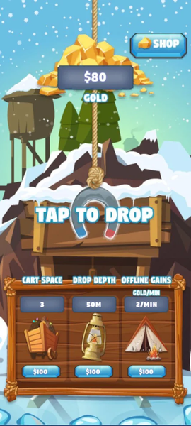 Magnet Miner Winter Edition - Gameplay image of android game