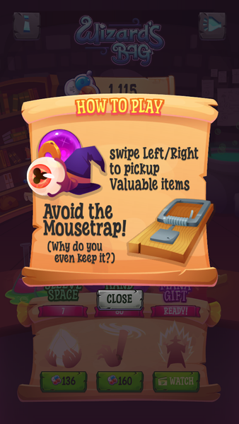 Wizards Bag - Gameplay image of android game