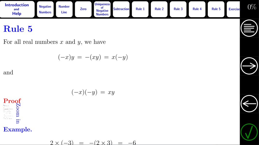 Algebra Tutorial 1B - Image screenshot of android app