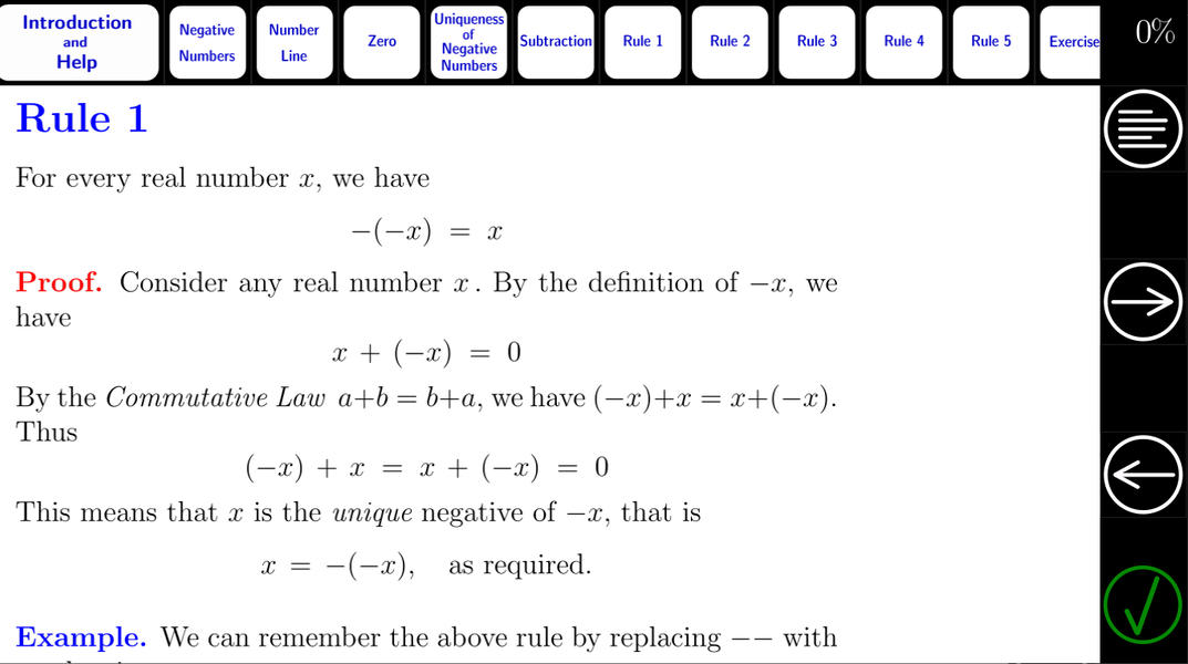 Algebra Tutorial 1B - Image screenshot of android app