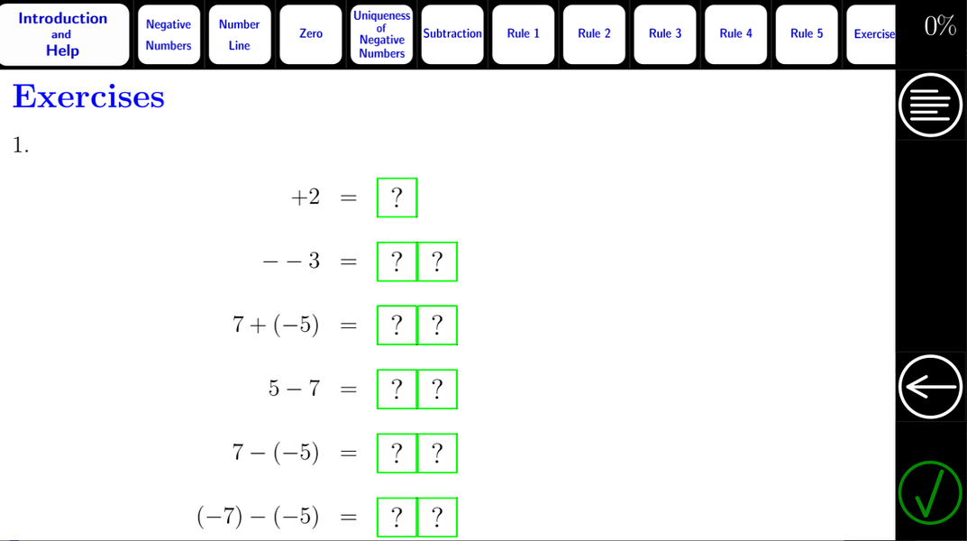 Algebra Tutorial 1B - Image screenshot of android app