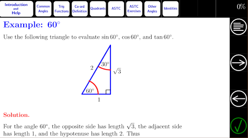 Trig Tutorial 1 - عکس برنامه موبایلی اندروید