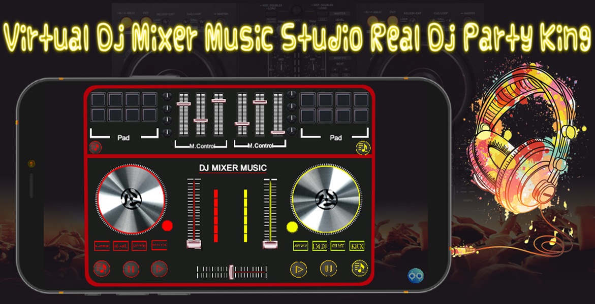Virtual Dj Mixer Music Studio - Gameplay image of android game