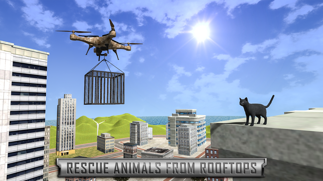 Animal Rescue in Drone Games - Gameplay image of android game