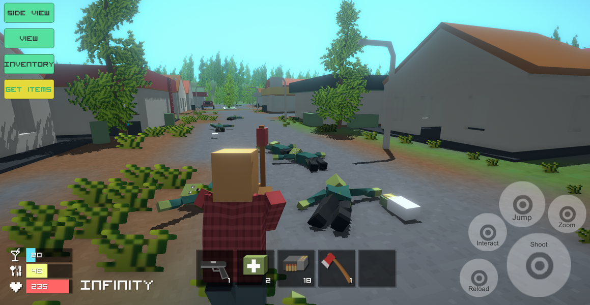 Zombie Survival Shooter: Craft - Gameplay image of android game