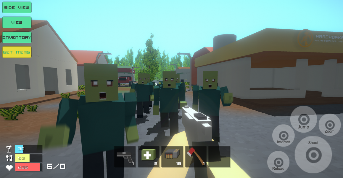 Zombie Survival Shooter: Craft - Gameplay image of android game