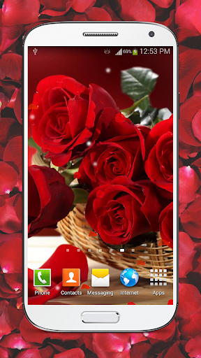 Red Roses Live Wallpaper HD - Image screenshot of android app