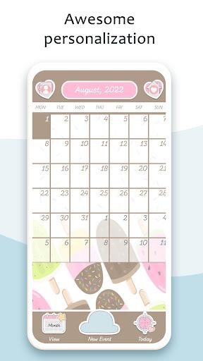 Cute Calendar & Daily Planner - عکس برنامه موبایلی اندروید