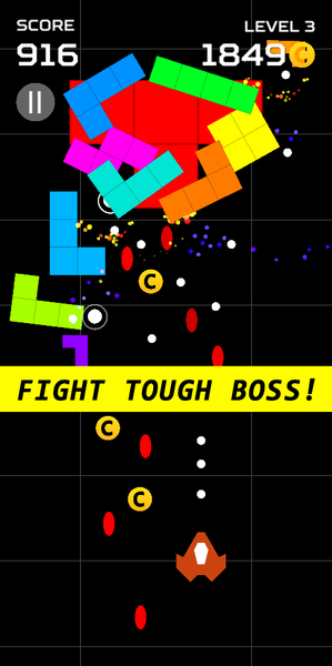 Tetrix Shooting - Gameplay image of android game