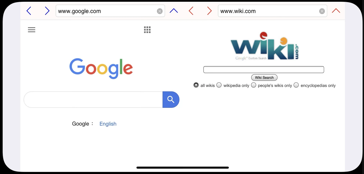 BrowserX۲: ۲ Browsers at Once - عکس برنامه موبایلی اندروید