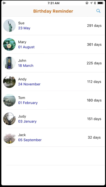 Birthday Countdown Reminder - عکس برنامه موبایلی اندروید