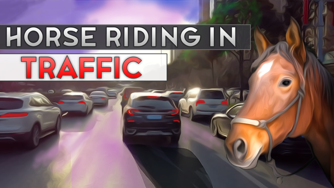 Horse Riding in Traffic - Gameplay image of android game