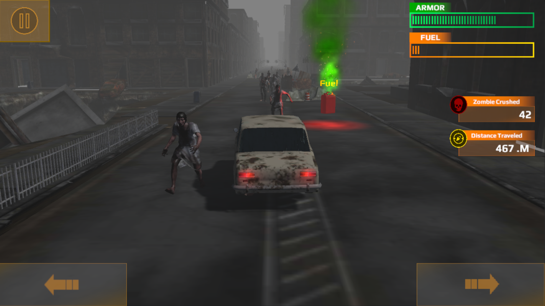 Zombie Road Crusher 3D - Gameplay image of android game